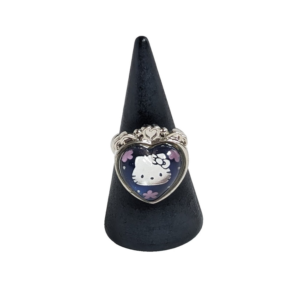 Hello Kitty Mood Ring Adjustable Heart Ring Sanrio 2011 Color Changing Kawaii